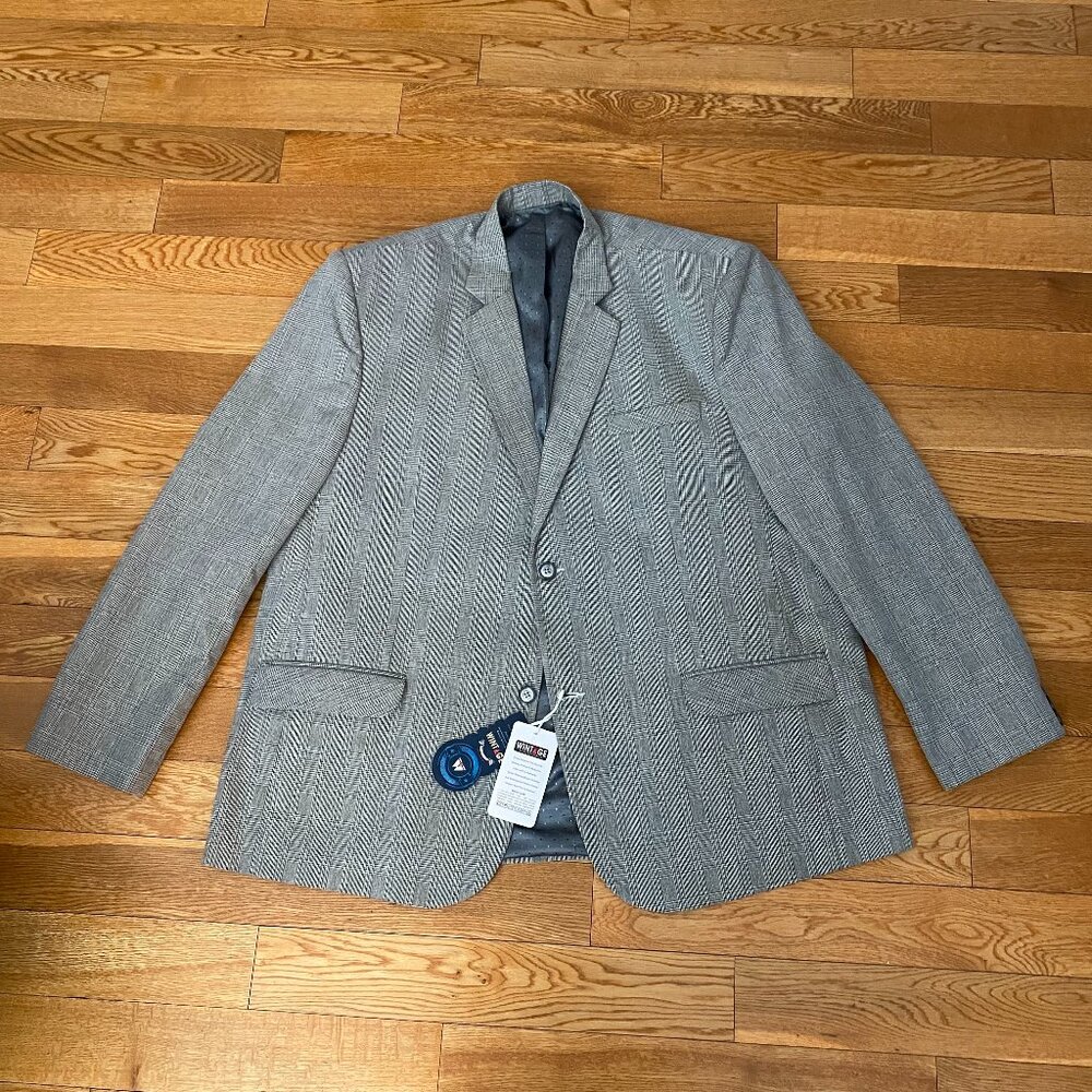 Wintage Winter 2017 Suits Collection Tailored Fit Plaid Blazer Size 52 NWT